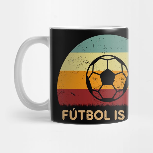 Retro Sunset - Futbol Is Life by GoodIdeaTees